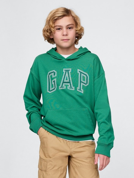 GAP Detská mikina s logom a fleece GAP