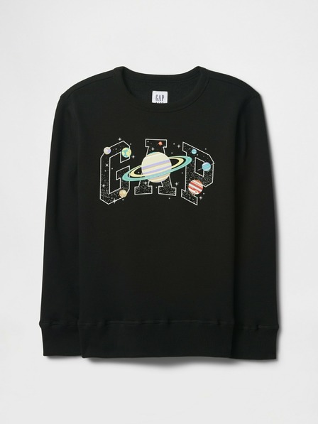 GAP Detská mikina s logom a fleece GAP