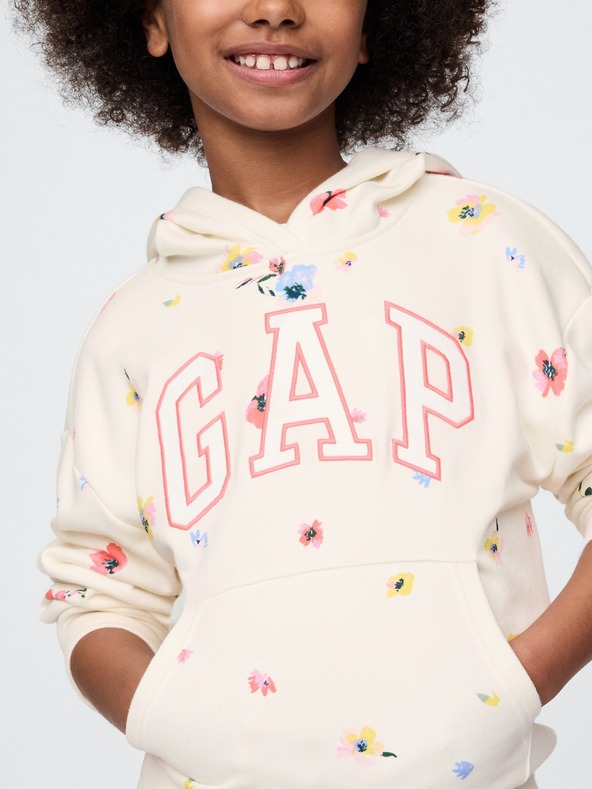 GAP Detská mikina s logom a fleece GAP