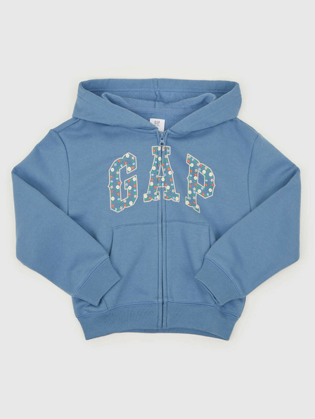 GAP Detská mikina s logom a fleece GAP