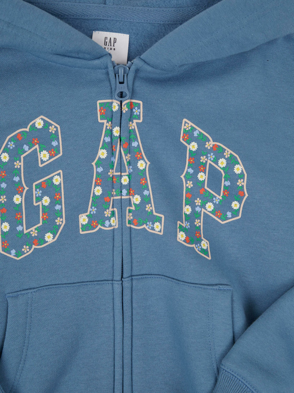 GAP Detská mikina s logom a fleece GAP