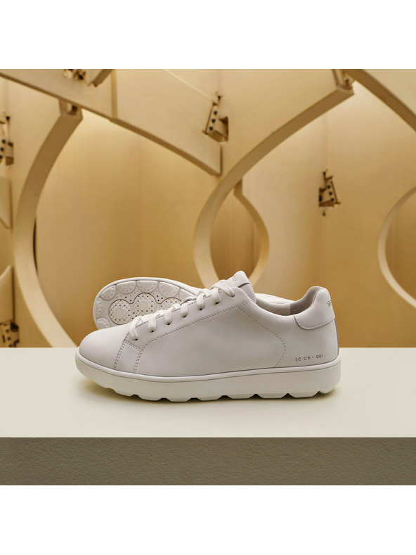 Geox Biele pánske tenisky Geox Spherica Ecub-1