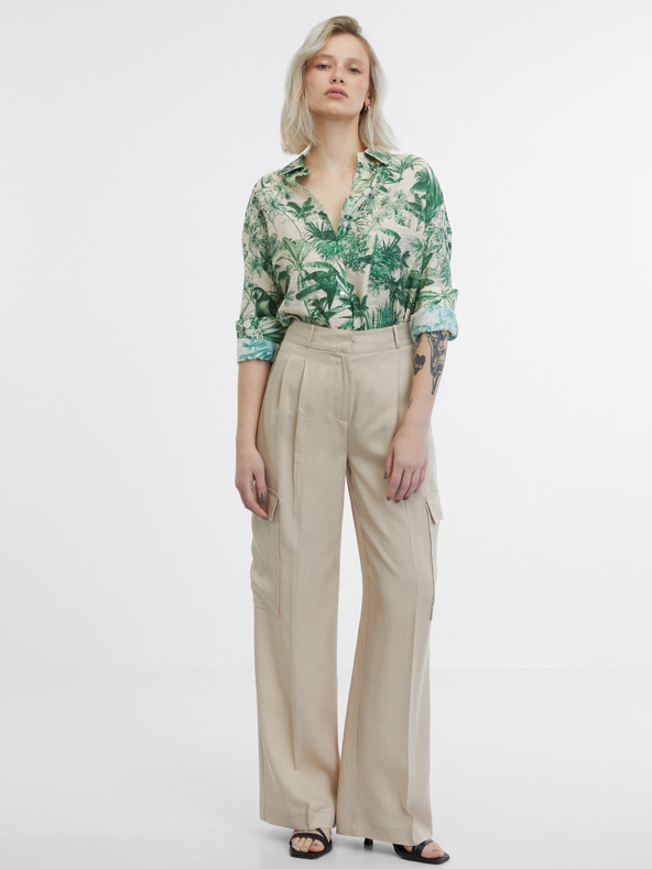 Orsay Zeleno-béžová dámska košeľa ORSAY