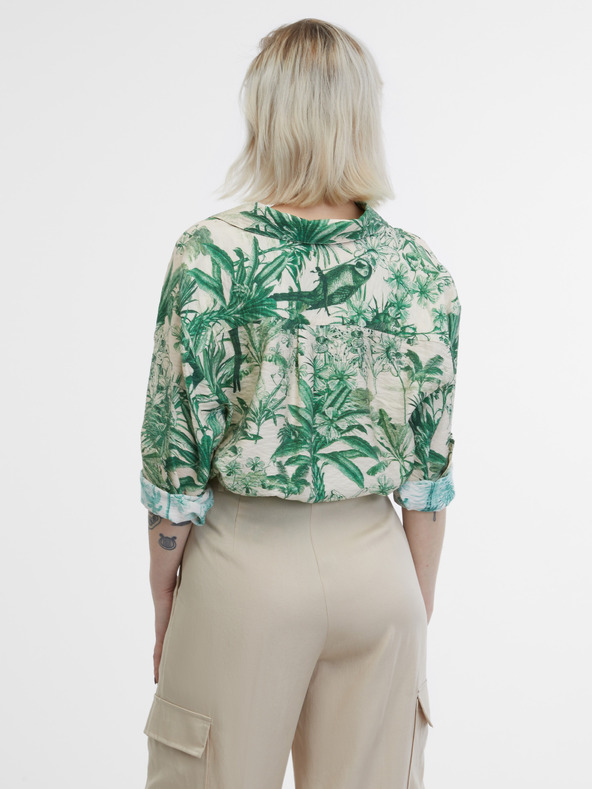 Orsay Zeleno-béžová dámska košeľa ORSAY