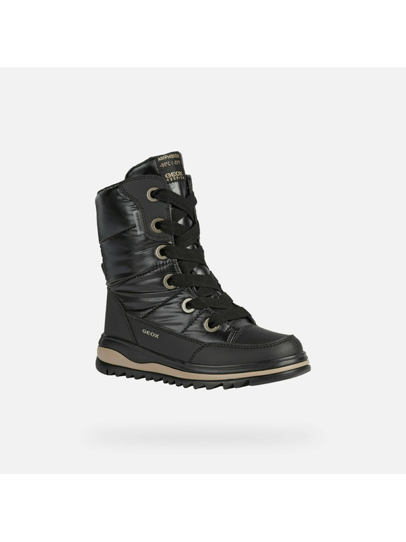Geox Čierna dievčenská zimná obuv Geox Adelhide AB