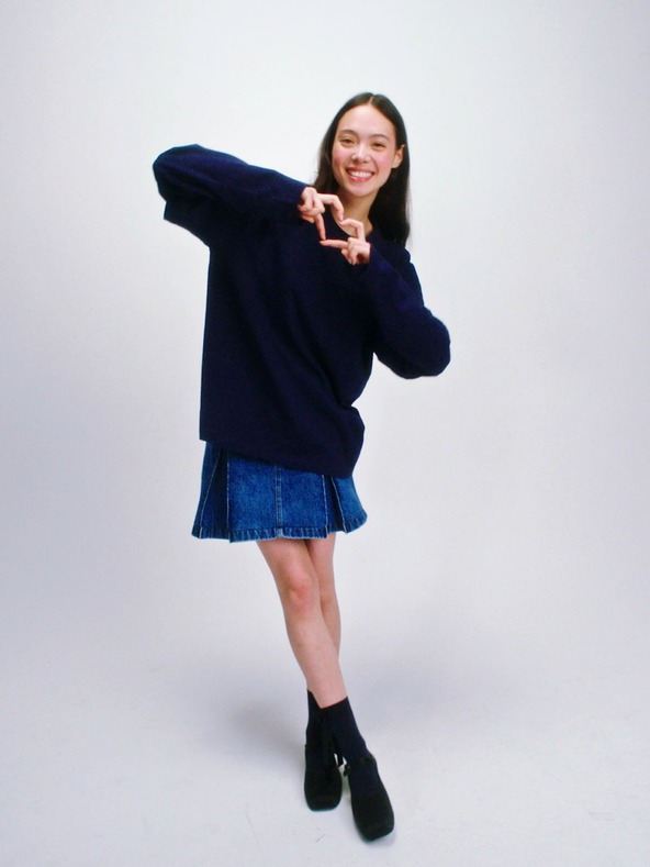 GAP Džínsová plisovaná mini sukňa Gap × Sandy Liang GAP