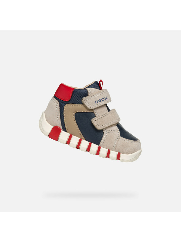 Geox Tmavo modré chlapčenské topánky pre prvé krôčiky Geox Iupidoo Boy