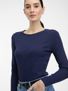 Orsay Tmavomodré dámske tričko s dlhým rukávom ORSAY