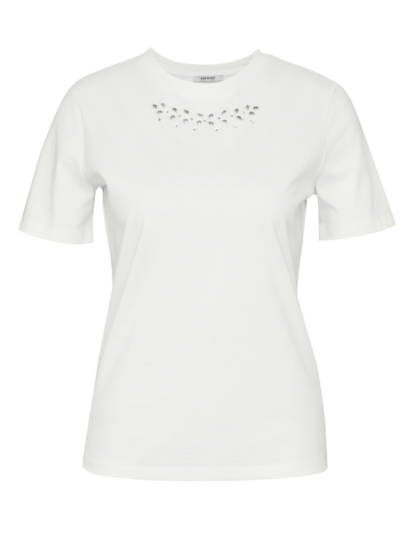 Orsay Biele dámske tričko s aplikáciou ORSAY