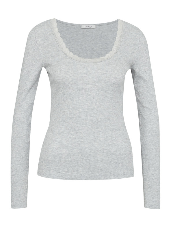 Orsay Krémové dámske tričko s dlhým rukávom ORSAY