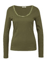 Orsay Khaki dámske tričko s dlhým rukávom ORSAY