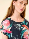 Orsay Tmavomodrá kvetinová blúzka ORSAY