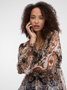 Orsay Hnedá dámska vzorovaná blúzka ORSAY