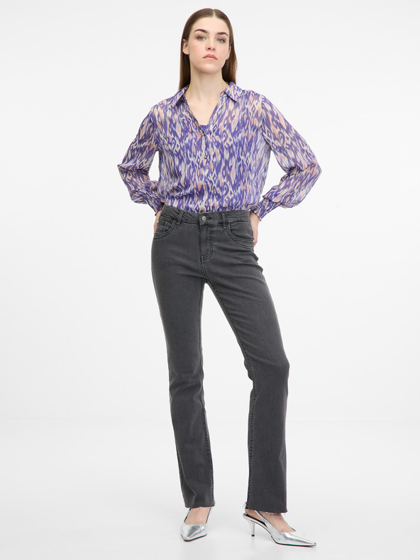 Orsay Fialová dámska blúzka s golierom ORSAY