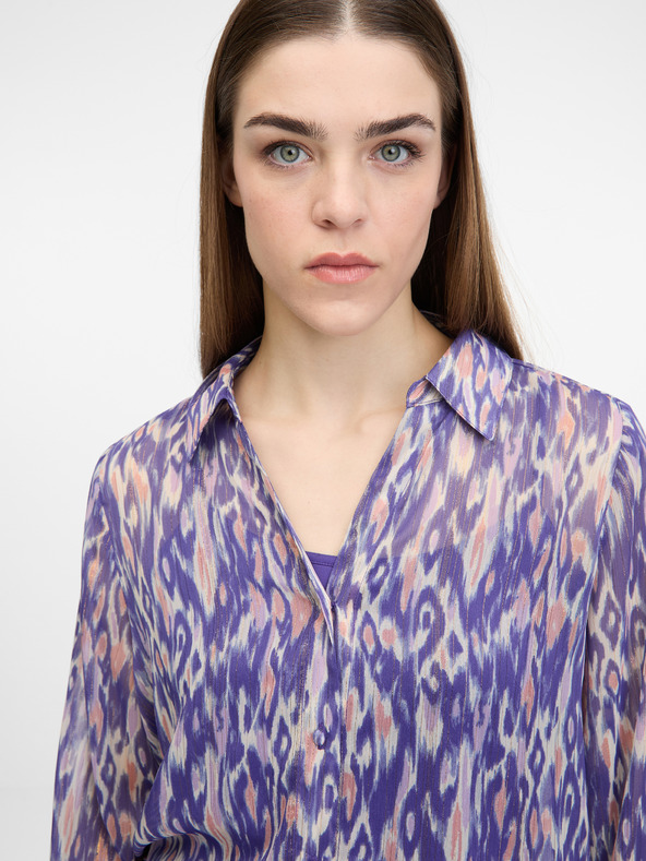 Orsay Fialová dámska blúzka s golierom ORSAY