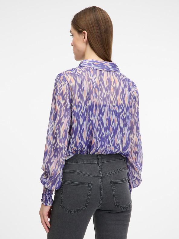 Orsay Fialová dámska blúzka s golierom ORSAY