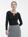 Orsay Čierny dámsky top s dlhým rukávom ORSAY