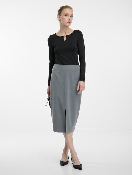 Orsay Čierny dámsky top s dlhým rukávom ORSAY