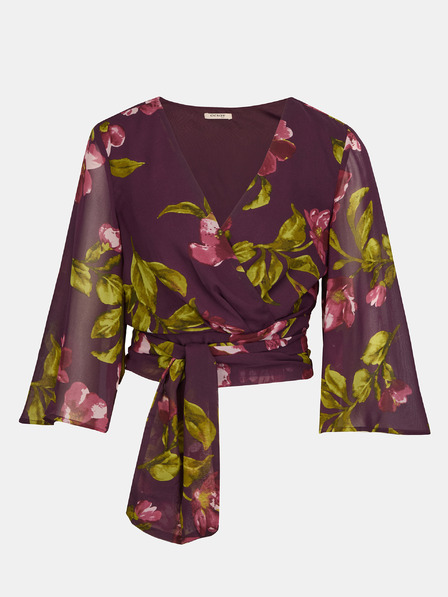 Orsay Fialová dámska zavinovacia blúzka s kvetinovým vzorom ORSAY