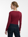 Orsay Vínový dámsky top s dlhým rukávom ORSAY