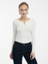 Orsay Krémový dámsky top s dlhým rukávom ORSAY
