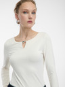 Orsay Krémový dámsky top s dlhým rukávom ORSAY