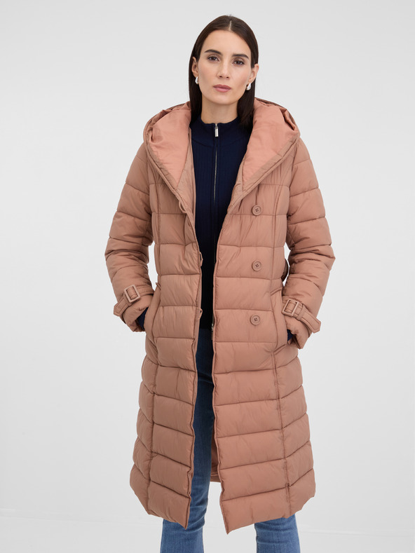 Orsay Béžový dámsky prešívaný kabát ORSAY