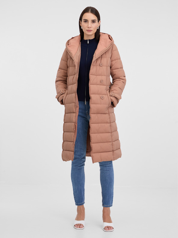 Orsay Béžový dámsky prešívaný kabát ORSAY