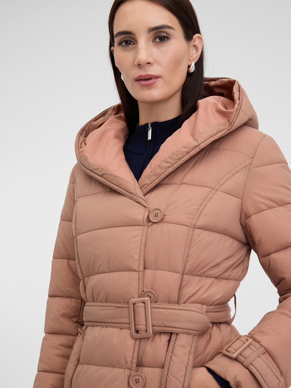 Orsay Béžový dámsky prešívaný kabát ORSAY