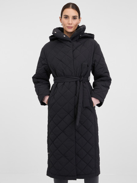 Orsay Čierny dámsky prešívaný kabát ORSAY