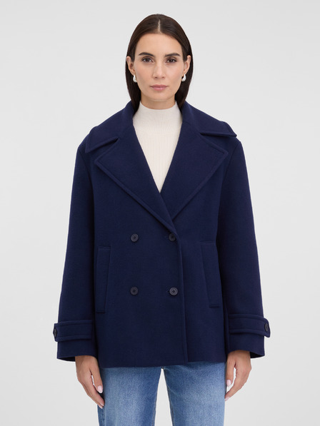 Orsay Tmavomodrý dámsky krátky kabát ORSAY