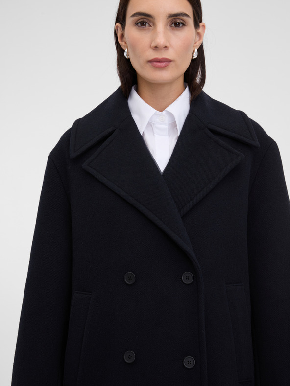 Orsay Čierny dámsky krátky kabát ORSAY