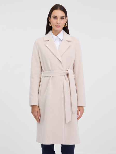 Orsay Krémový dámsky kabát ORSAY