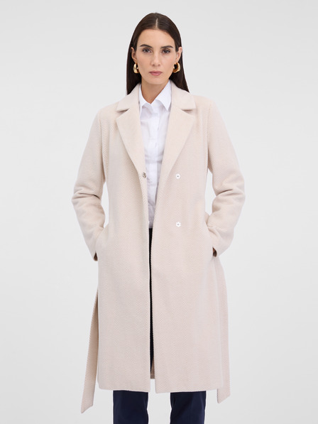 Orsay Krémový dámsky kabát ORSAY