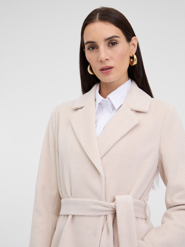 Orsay Krémový dámsky kabát ORSAY