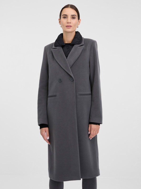 Orsay Sivý dámsky kabát ORSAY