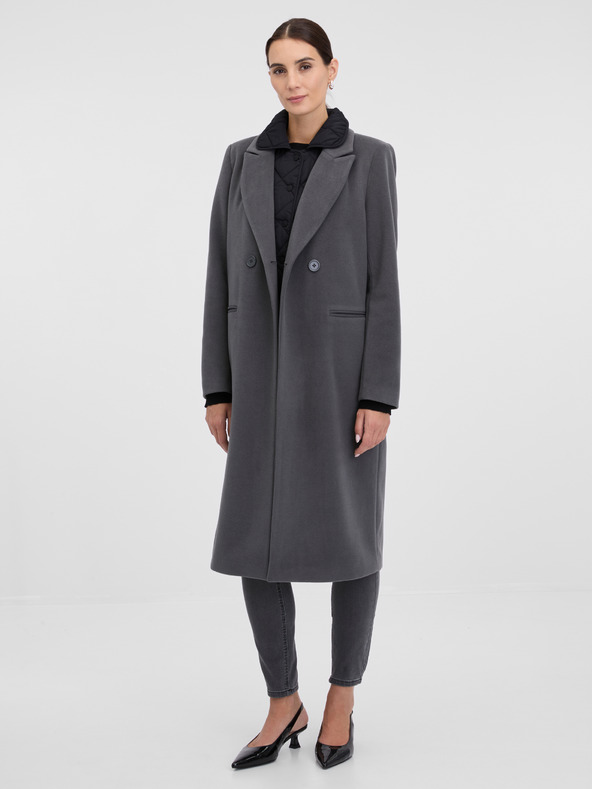 Orsay Sivý dámsky kabát ORSAY