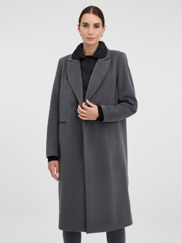 Orsay Sivý dámsky kabát ORSAY