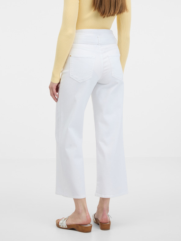 Orsay Biele dámske džínsy so širokými nohavicami ORSAY