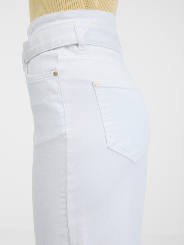 Orsay Biele dámske džínsy so širokými nohavicami ORSAY