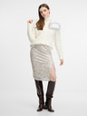 Orsay Krémová dámska puzdrová sukňa ORSAY
