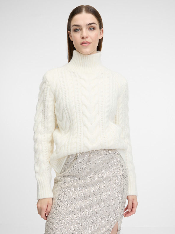 Orsay Krémová dámska puzdrová sukňa ORSAY