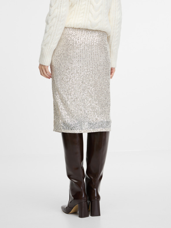 Orsay Krémová dámska puzdrová sukňa ORSAY