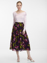 Orsay Fialová dámska midi sukňa s kvetinovým vzorom ORSAY