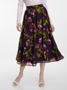 Orsay Fialová dámska midi sukňa s kvetinovým vzorom ORSAY