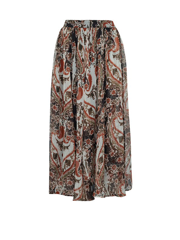 Orsay Hnedá dámska vzorovaná midi sukňa ORSAY