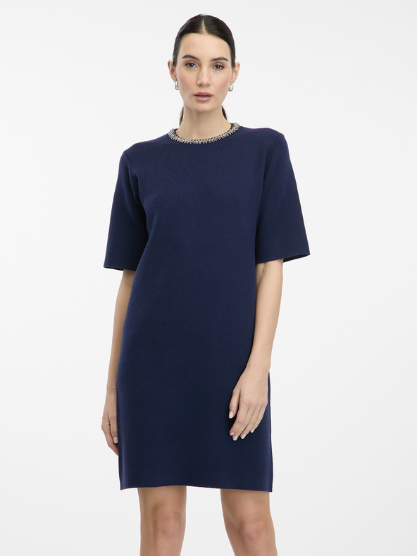 Orsay Tmavomodré dámske mini šaty ORSAY