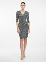 Orsay Čierne dámske vzorované šaty ku kolenám ORSAY