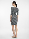 Orsay Čierne dámske vzorované šaty ku kolenám ORSAY