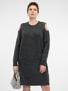 Orsay Tmavosivé dámske svetrové šaty ORSAY